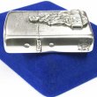 Photo5: Sterling Silver Marlboro Cowboy Metal Zippo 4-sides Etching Japan Limited Oil Lighter (5)