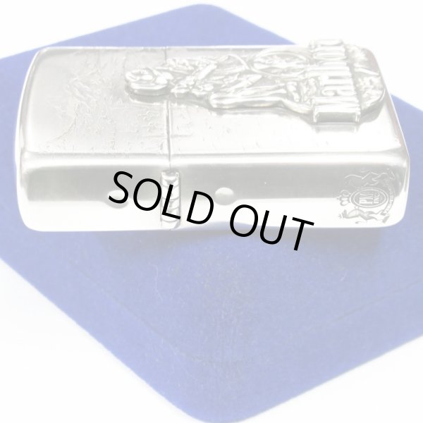 Photo5: Sterling Silver Marlboro Cowboy Metal Zippo 4-sides Etching Japan Limited Oil Lighter (5)
