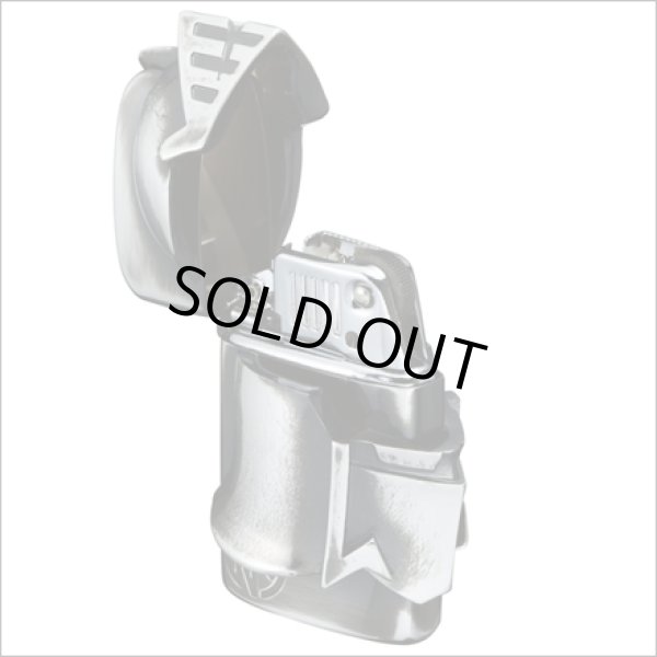 Photo2: Kinnikuman Robin Mask Big Face Metal Ronson Typhoon Silver Plating Japan Limited Oil Lighter (2)