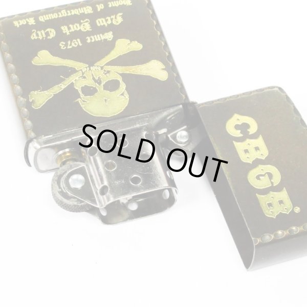 Photo3: Zippo CBGB & OMFUG Gold Skull Crossbones VIntage Feeling Finish Japan Limited Oil Lighter (3)