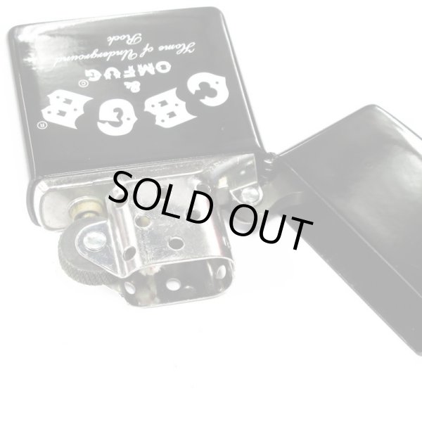 Photo3: VIntage Zippo CBGB & OMFUG Logo Black Plating Japan Limited Oil Lighter (3)