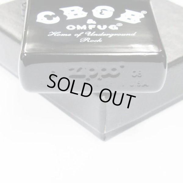Photo4: VIntage Zippo CBGB & OMFUG Logo Black Plating Japan Limited Oil Lighter (4)