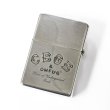 Photo2: VIntage Zippo CBGB & OMFUG Logo Skull Metal Oxidized Silver Plating Both Sides Etching Japan Limited Oil Lighter (2)