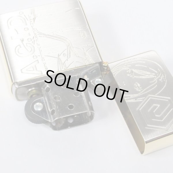 Photo3: Zippo EUREKA SEVEN HI-EVOLUTION Silver Gold Both Sides Etching Japan Limited Oil Lighter (3)