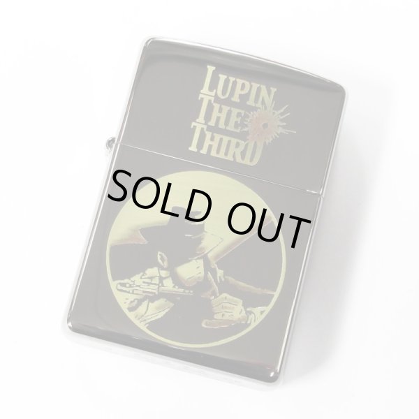 Photo1: Outlet Vintage Zippo Lupin the Third Jigen Black Nickel Gold Plating Both Sides Etching Japan Limited Oil Lighter (1)