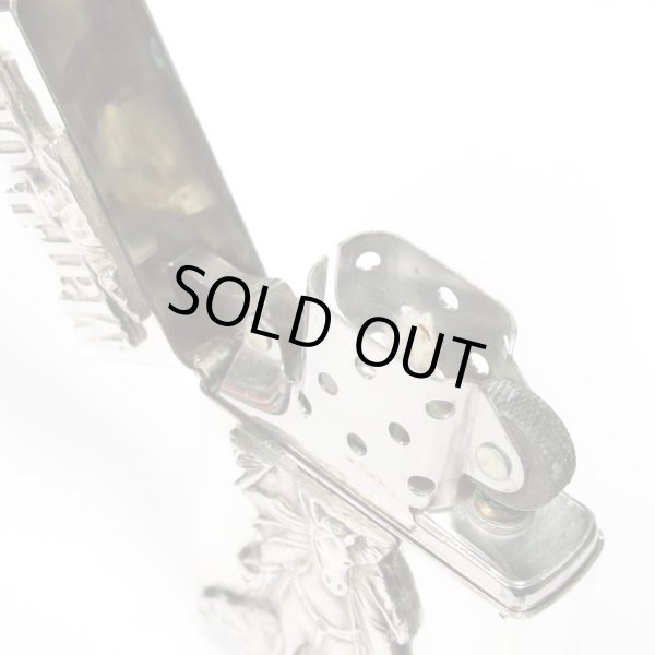 Photo3: Used Sterling Silver Marlboro Cowboy Metal Zippo 1993 Japan Limited Oil Lighter (3)