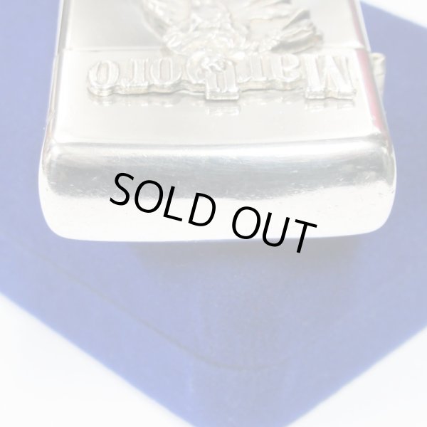 Photo5: Used Sterling Silver Marlboro Cowboy Metal Zippo 1993 Japan Limited Oil Lighter (5)