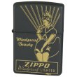 Photo1: Zippo Windploof Lady BKM-2 Matte Black Gold Plating Japan Limited Oil Lighter (1)