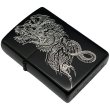 Photo1: Zippo Ryu ga Gotoku 8 Kazuma Kiryu Like a Dragon Matte Black Silver Both Sides Etching Japan Limited Oil Lighter (1)