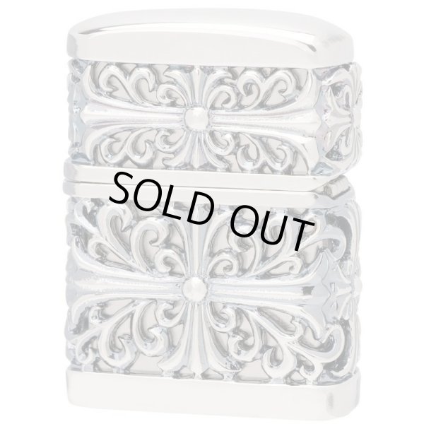 Photo3: Zippo Gothic Arabesque Cross Full Metal Jacket Oxidized Silver Plating Japan Limited Heavy Weight Oil Lighter (3)