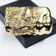 Photo3: Zippo Big Skull Face Full Metal Jacket Nickel Gold Barrel Japan Limited Heavy Weight Oil Lighter (3)