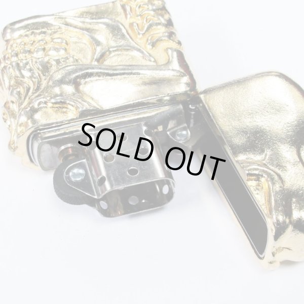 Photo7: Zippo Big Skull Face Full Metal Jacket Nickel Gold Barrel Japan Limited Heavy Weight Oil Lighter (7)