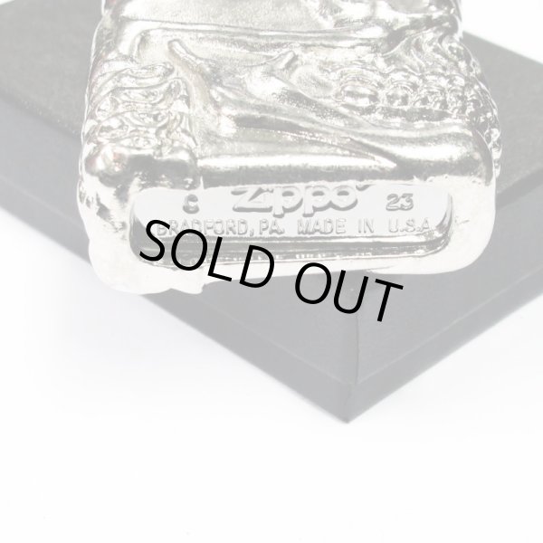 Photo6: Zippo Big Skull Face Full Metal Jacket White Nickel Barrel Japan Limited Heavy Weight Oil Lighter (6)