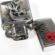 Photo3: Vintage Zippo Mohican Skull Anarchy Silver Etching Japan Limited Oil Lighter (3)