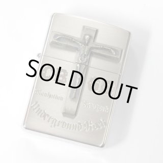 VIntage Zippo CBGB & OMFUG Logo Skeleton Silver Etching Japan