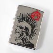 Photo1: Vintage Zippo Mohican Skull Anarchy Silver Etching Japan Limited Oil Lighter (1)