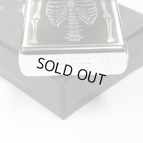 Photo4: VIntage Zippo CBGB & OMFUG Logo Skeleton Silver Etching Japan Limited Oil Lighter (4)