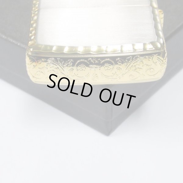 Photo4: Zippo Armor Case Arabesque 3-sides Etching Silver Gold Plating Japan Limited Oil Lighter (4)
