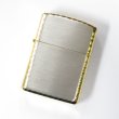 Photo1: Zippo Armor Case Arabesque 3-sides Etching Silver Gold Plating Japan Limited Oil Lighter (1)