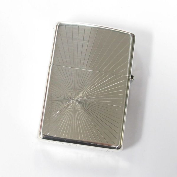 Photo2: Sterling Silver Zippo Logos Bullet Holes Design Both Sides Etching Oil Lighter (2)