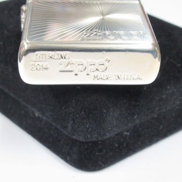 Photo4: Sterling Silver Zippo Logos Bullet Holes Design Both Sides Etching Oil Lighter (4)