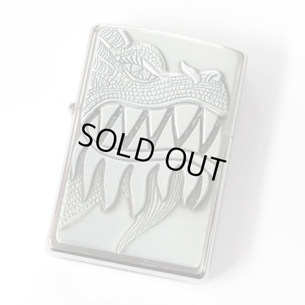 Photo1: Trick Zippo Fire Breathing Dragon 28969 Brushed Chrmoe Oil Lighter (1)