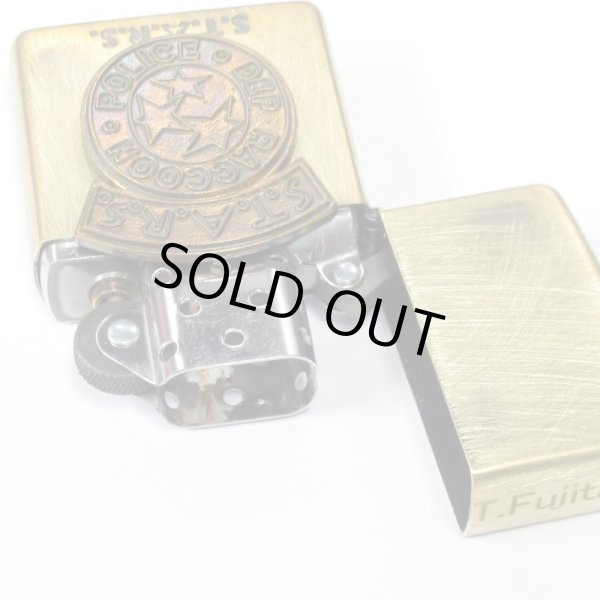 Photo3: Zippo BIOHAZARD S.T.A.R.S. Metal 20th Anniversary 3-sides Etching Used Finish Vintage Feeling Japan Limited Oil Lighter (3)