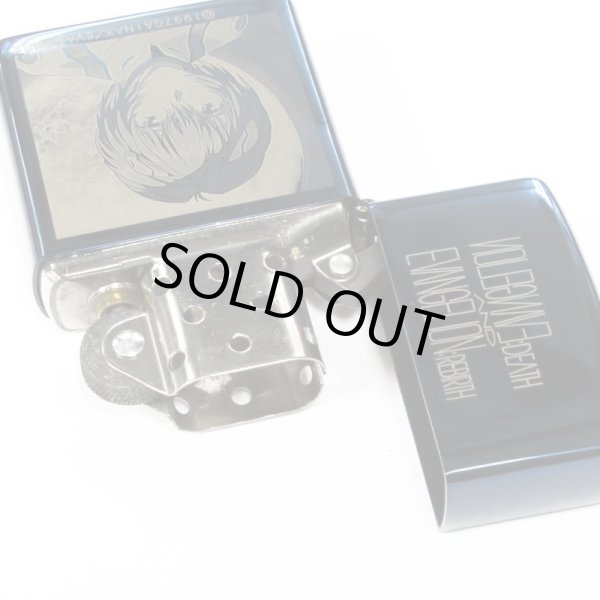 Photo3: Vintage Zippo Neon Genesis Evangelion Death and Rebirth Eva Ayanami Rei Blue Titanium Coating Japan Limited Oil Lighter (3)
