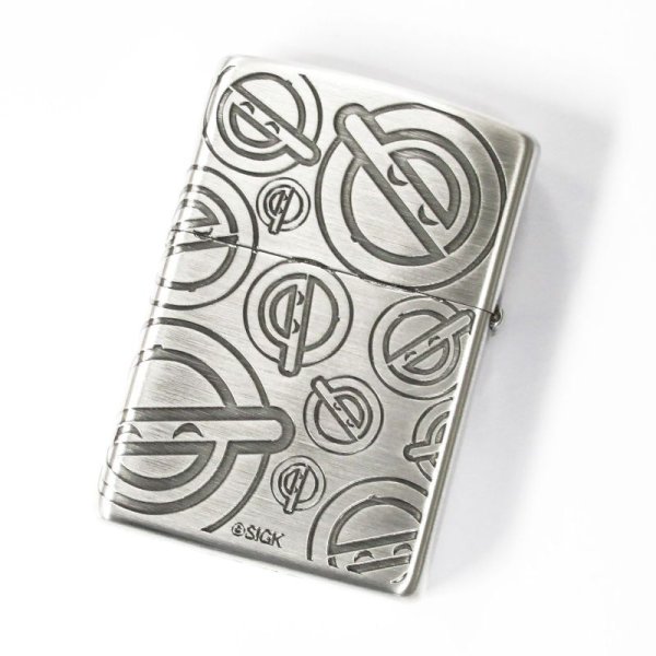 Photo2: Zippo 攻殻機動隊 STAND ALONE COMPLEX SAC The Laughing Man Oxidized Silver 3-sides Etching Japan Limited Oil Lighter (2)