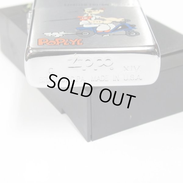 Photo4: Vintage Zippo Popeye the Sailorman Scooter Anime Satena Etching Japan Limited Oil Lighter (4)