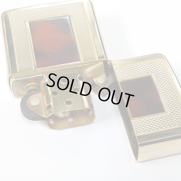 Photo3: Vintage Zippo Mesh Marble Design Both Sides Etching Italic Bottom Gold Tank 1989 Japan Limited Oil Lighter (3)