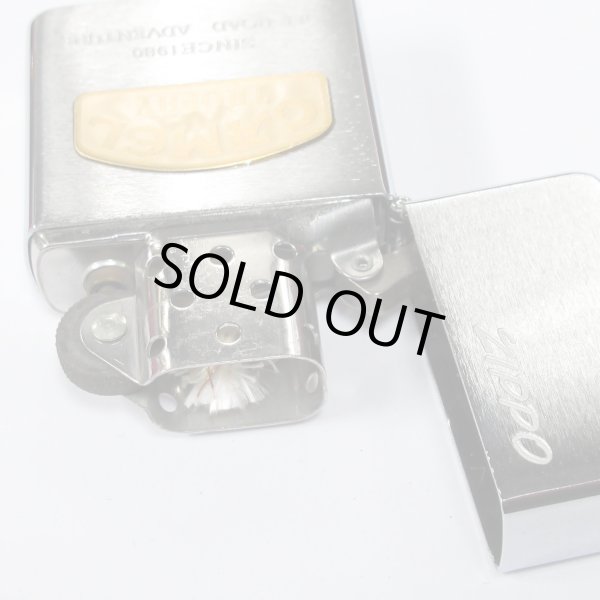 Photo3: Vintage Zippo Camel Trophy Gold Metal Italic Bottom Etching Silver 1990 Japan Limited Oil Lighter (3)