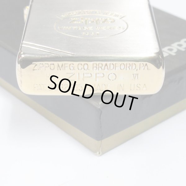 Photo4: Outlet Vintage Zippo Flat Top Logo Etching Silver Gold 1990 Japan Limited Oil Lighter (4)