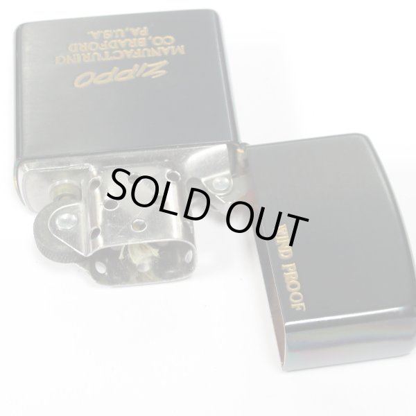 Photo6: Outlet Vintage Zippo Logo Etching Black 1995 Japan Limited Oil Lighter (6)