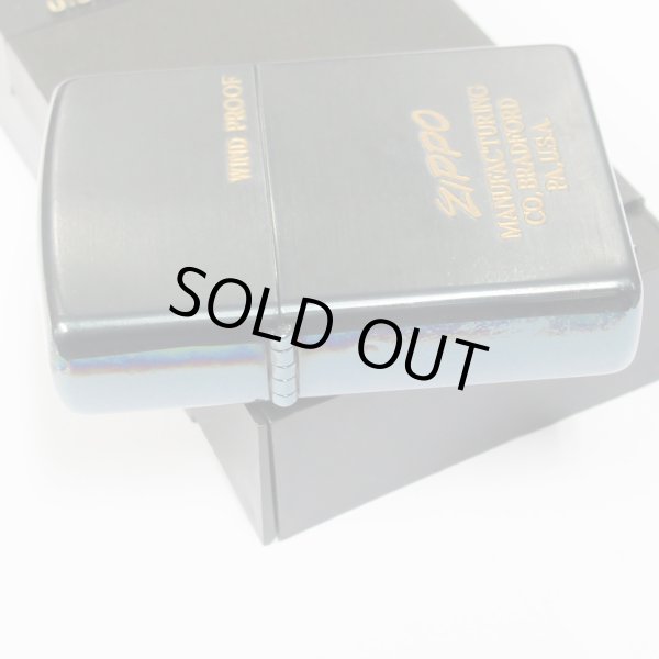 Photo5: Outlet Vintage Zippo Logo Etching Black 1995 Japan Limited Oil Lighter (5)