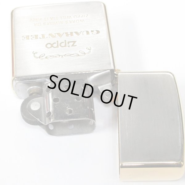 Photo3: Outlet Vintage Zippo Gaurantee Italic Bottom Silver Gold 1990 Japan Limited Oil Lighter (3)