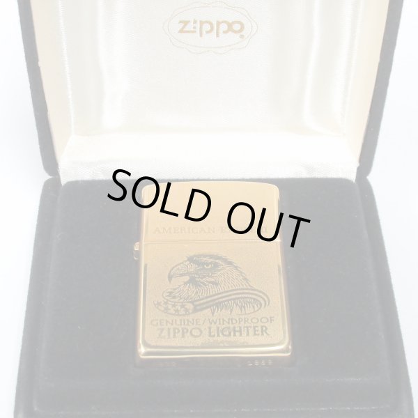 Photo5: Vintage Zippo American Eagle Gold Tank 1932/1989 Double Year Bottom Japan Limited Oil Lighter (5)