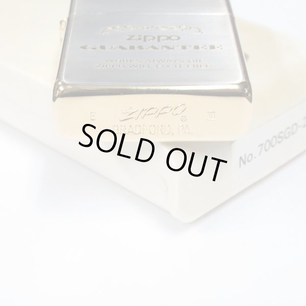 Photo4: Outlet Vintage Zippo Gaurantee Italic Bottom Silver Gold 1990 Japan Limited Oil Lighter (4)