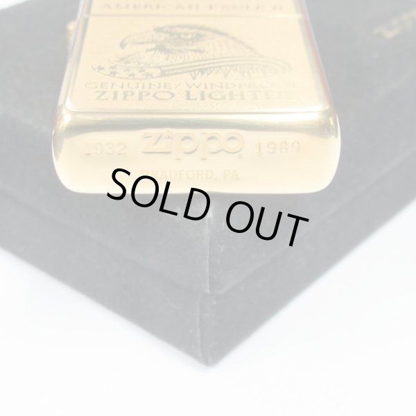 Photo4: Vintage Zippo American Eagle Gold Tank 1932/1989 Double Year Bottom Japan Limited Oil Lighter (4)