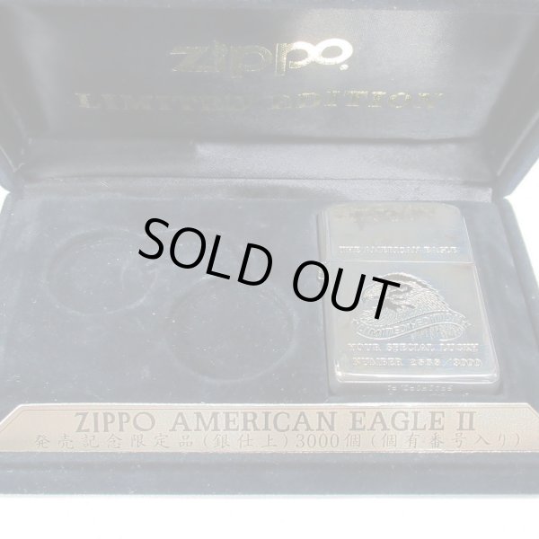 Photo5: Outlet Vintage Zippo American Eagle Etching Italic Bottom Silver 1989 Japan Limited Oil Lighter (5)