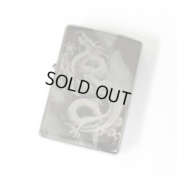 Photo1: Vintage Zippo Flying Dragon Laser Engraving Black Japan Limited Oil Lighter 2004 (1)