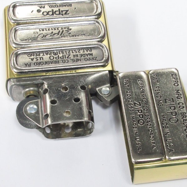 Photo4: Vintage Zippo Bottom Code Metal Brass Nickel 1996 Japan Limited Oil Lighter (4)
