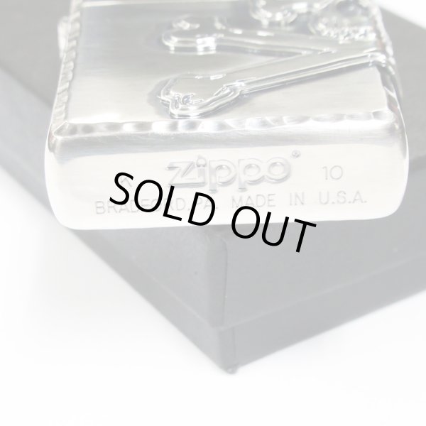 Photo5: Vintage Zippo Skull Crossbones 3-sides Metal Oxidized Silver Plating Japan Limited Oil Lighter (5)