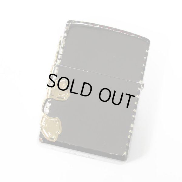 Photo2: Vintage Zippo Skull Crossbones 3-sides Metal Black Nickel Gold Japan Limited Oil Lighter (2)