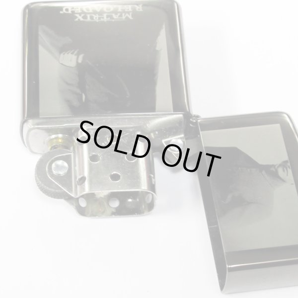 Photo3: Vintage Zippo Matrix Reloaded Neo Black Nickel Plating 2003 Japan Limited Oil Lighter (3)