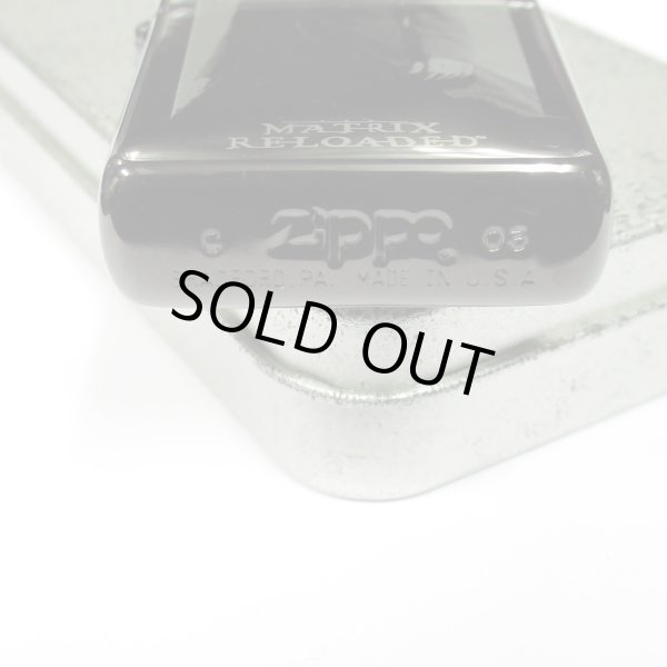 Photo5: Vintage Zippo Matrix Reloaded Neo Black Nickel Plating 2003 Japan Limited Oil Lighter (5)