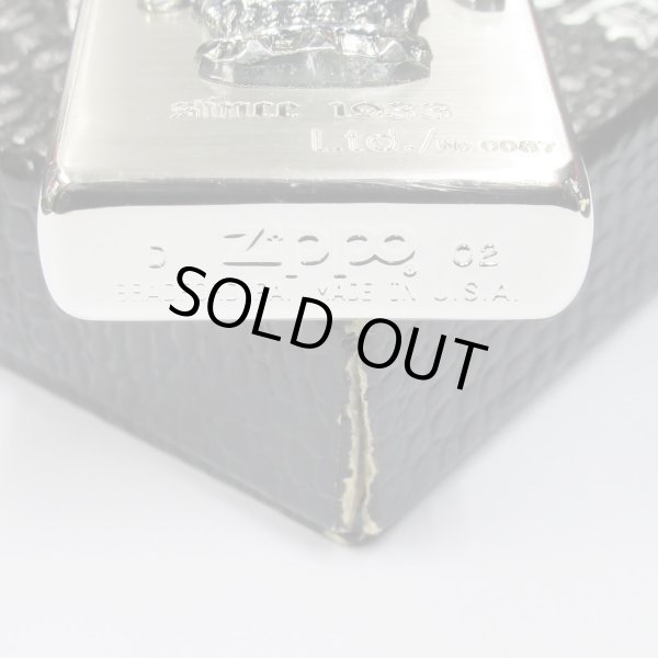 Photo4: Vintage Zippo Skull Dog Metal Silver Etching 2002 Japan Limited Oil Lighter (4)