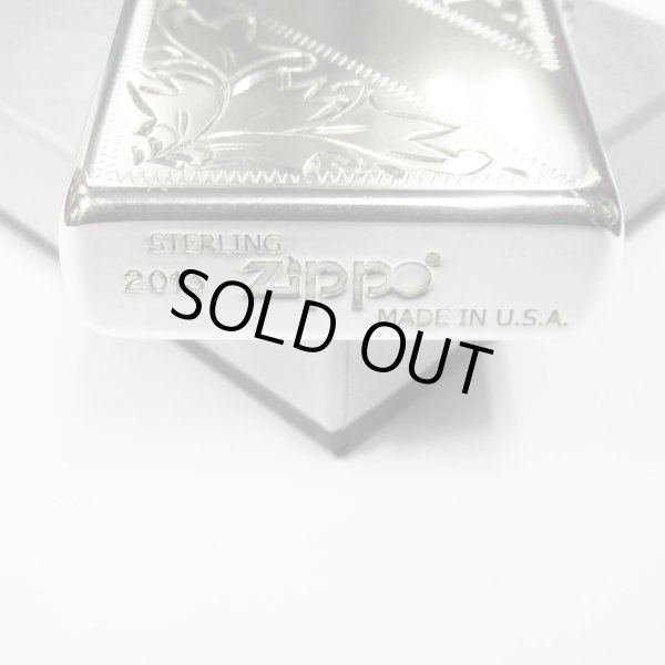 Photo4: Used Sterling Silver Zippo Arabesque Both Sides Hand Carved 2013 Japan Limited Oil Lighter (4)