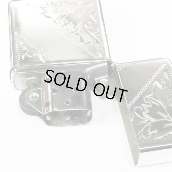 Photo3: Used Sterling Silver Zippo Arabesque Both Sides Hand Carved 2013 Japan Limited Oil Lighter (3)