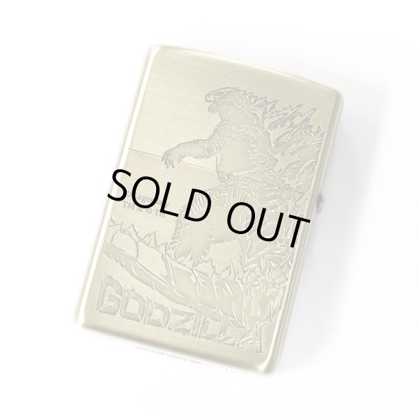 Photo2: Zippo Rodan Godzilla 65th Anniversary 51/65 Antique Brass Plating Both Sides Etching Japan Limited Oil Lighter (2)